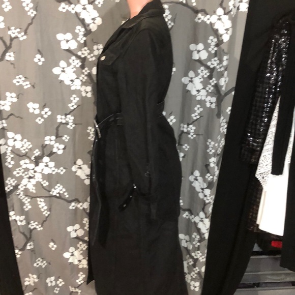 NWT JUICY COUTURE Black Duster Trench Coat Jacket - Picture 4 of 5